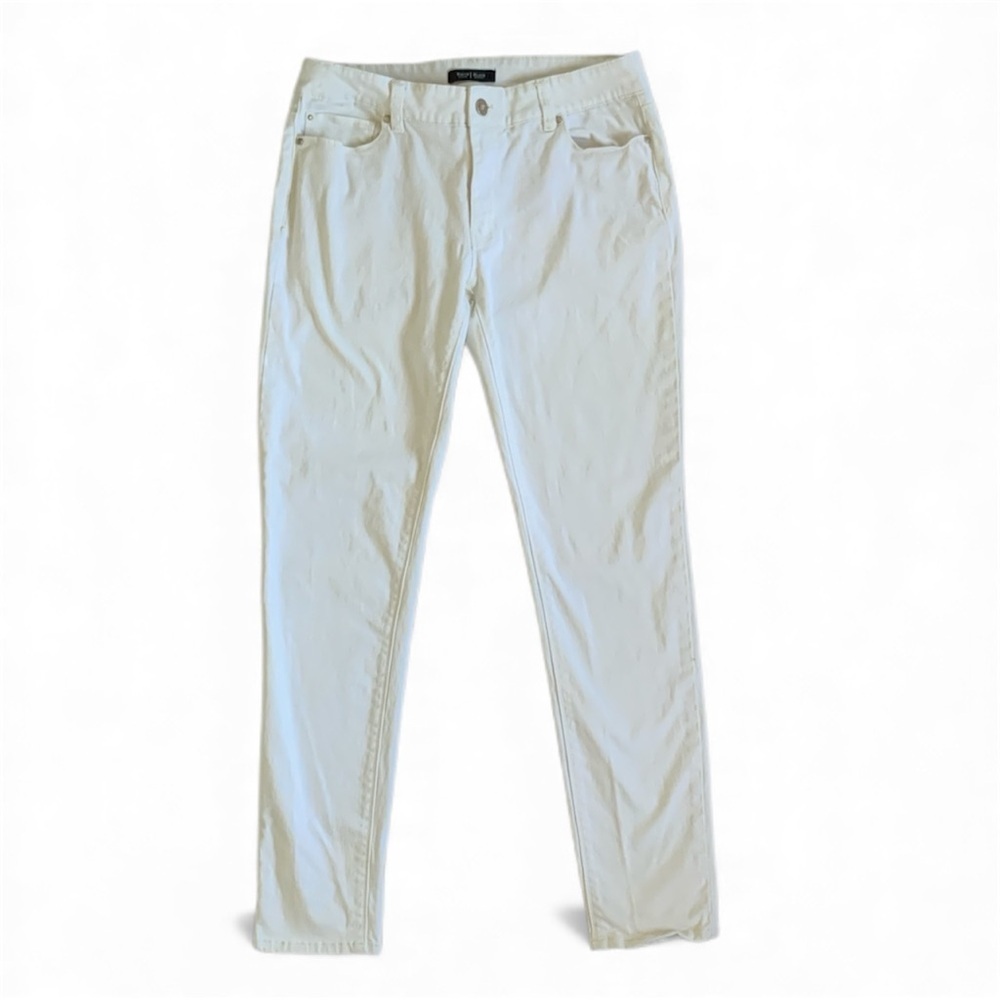 White House Black Market Ivory Cream Skinny Leg Pants